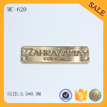 MC620 Gold Namensschild Logo Schöpfer benutzerdefinierte Metall Logo Stempel